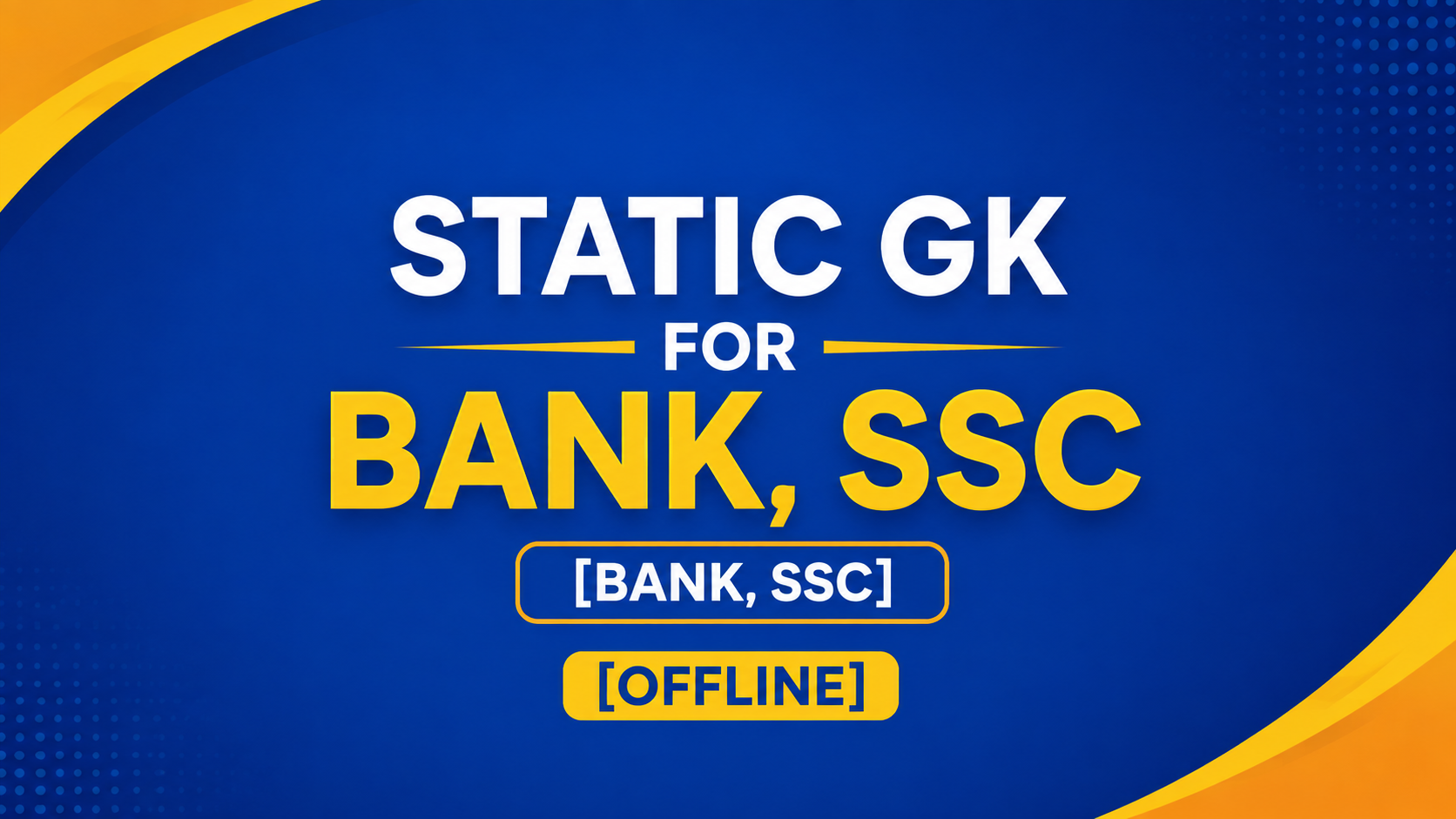 Static gk for bank ,ssc